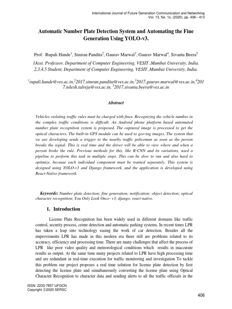 Automatic Number Plate Detection System and Automating The Fine Circuit Diagram
