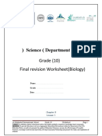 ) Science (Department: Grade (10) Final Revision Worksheet (Biology)