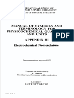 Manual of Symbols and Terminology For Physicochemical Quantities and Units Appendix 111 Electrochemical Nomenclature