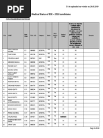 F. No. 2018/E (GR) I/7/1 Medical Status of ESE - 2018 Candidates
