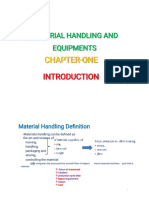 Material Handling and Equipments: Chapter-One