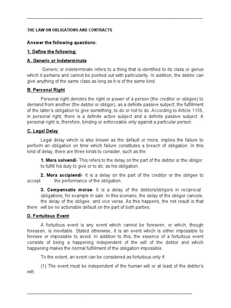 Obligations and Contracts Overview | PDF | Negligence | Legal Liability