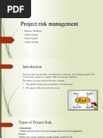 Project Risk Management: Nitishree Upadhyay Sanam Shrestha Sayar Prajapati Sushrut Gautam