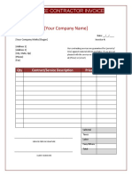 Contractor Invoice Template 06