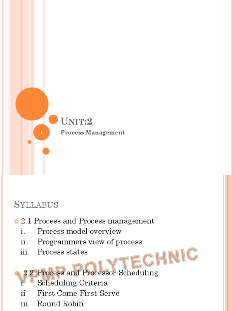 Process Management and Scheduling: An Overview of Processes, States ...