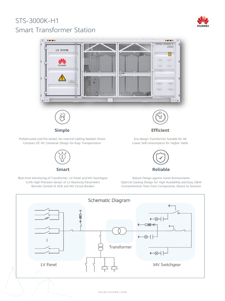 Huawei STS-3000K-H1 Datasheet | PDF | Transformer | Power Inverter