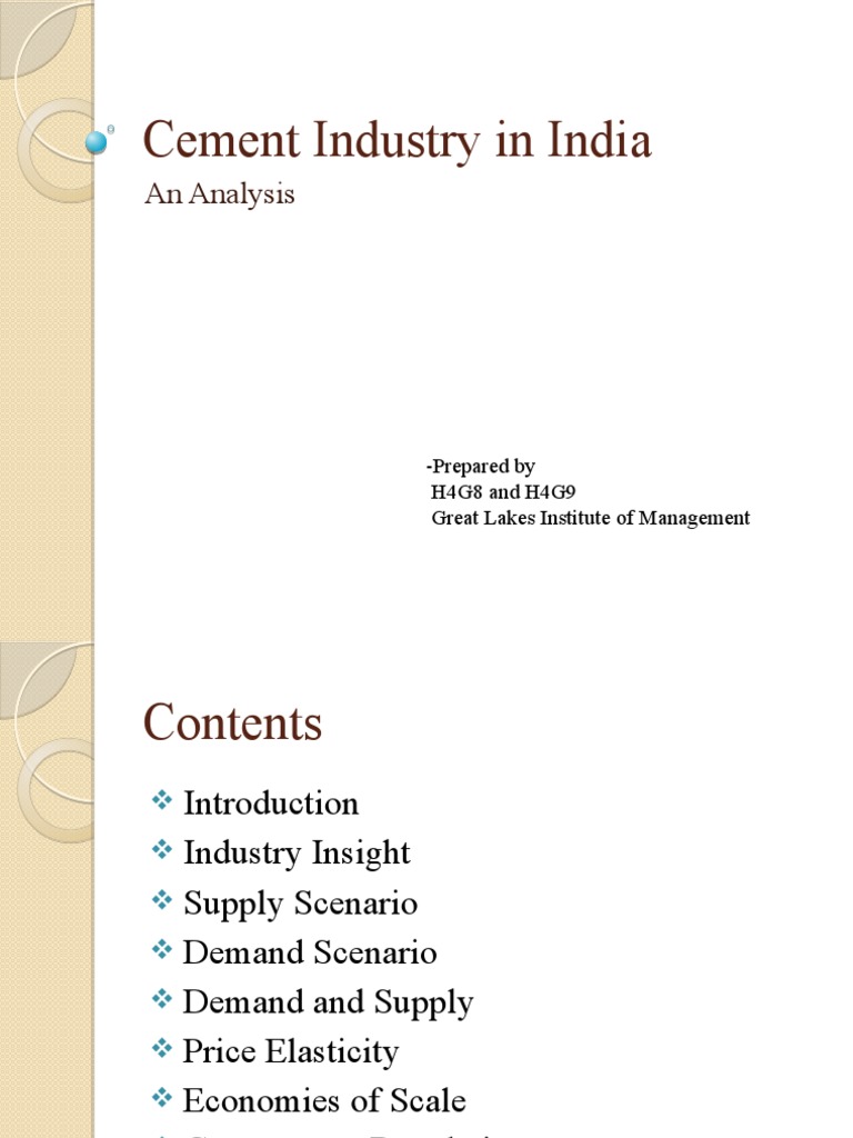 Cement Industry in India | PDF | Elasticity (Economics) | Economic Growth