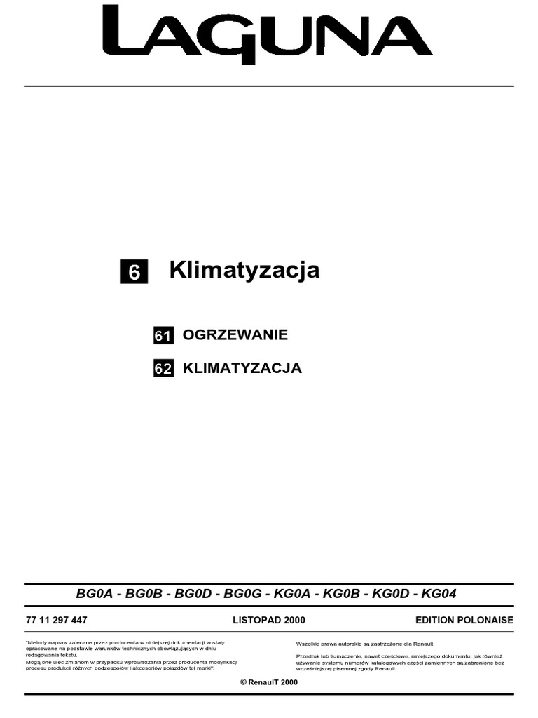 Renault Laguna 2 Instrukcja Obsługi Pdf
