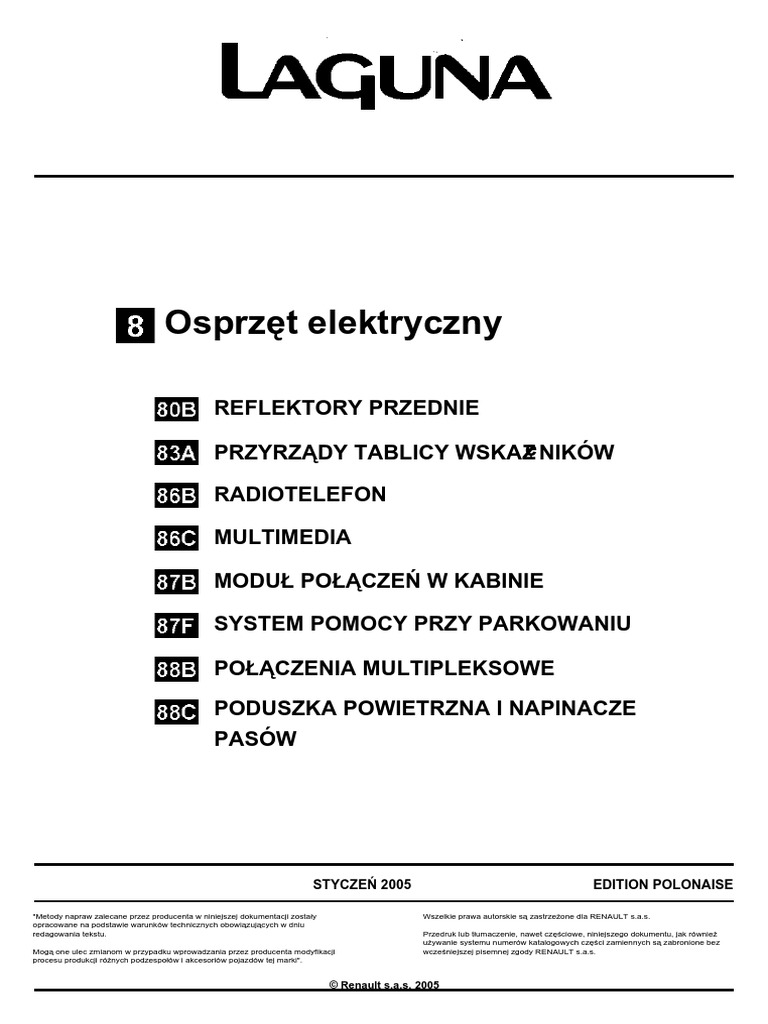 Renault Laguna 3 Instrukcja Obsługi Pdf