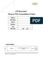 ATP Document Ufone To PTCL Consolidation Project: Region: Site Name Site ID Address City Site Type GF RT