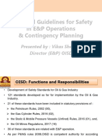Rules and Guidelines For Safety in E&P Operations & Contingency Planning