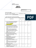 IRMAN - HEALTH CHECKLIST - TPH Education