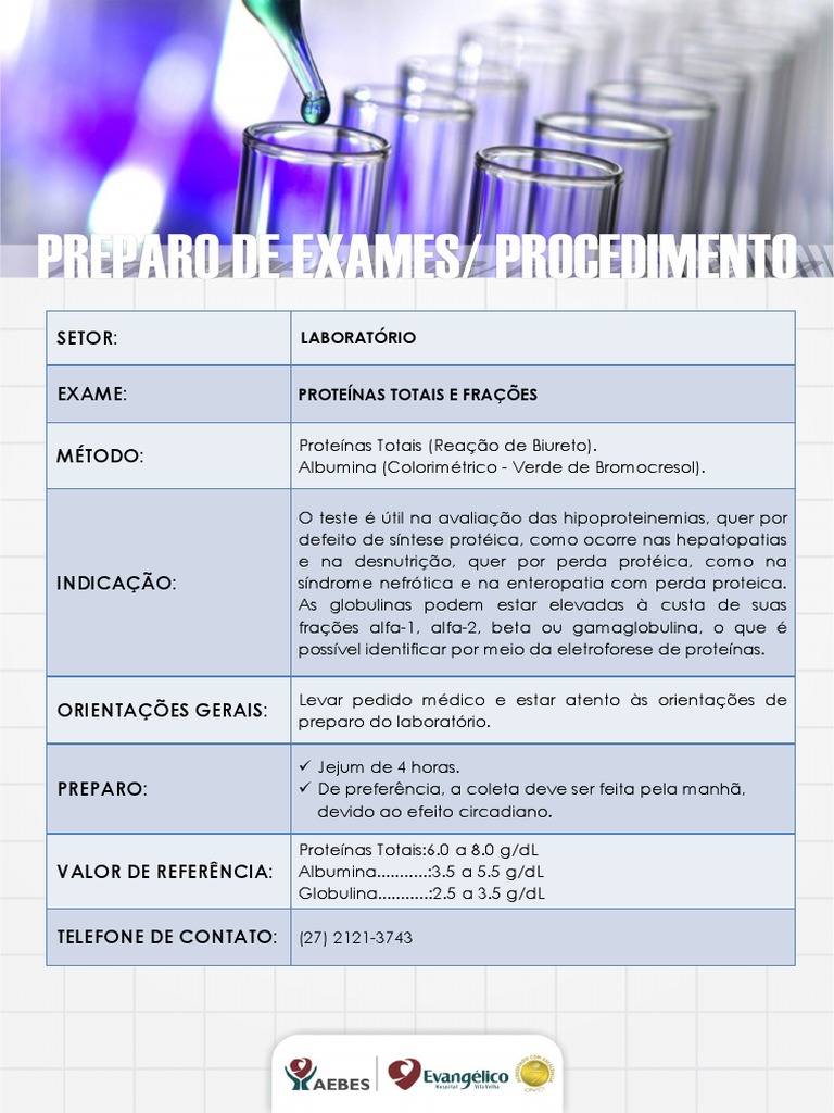 Exame de Proteínas Totais e Frações | PDF