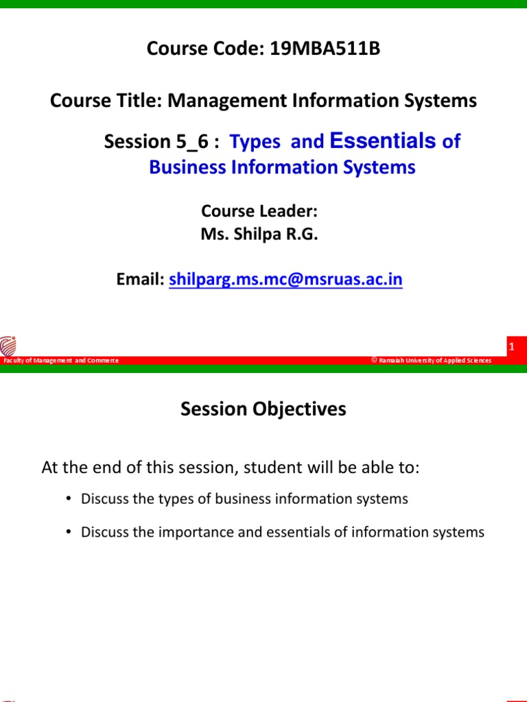 19MBA511A Management Information Systems 05 06 | PDF | Decision Support ...