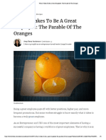 What It Takes To Be A Great Employee - The Parable of The Oranges
