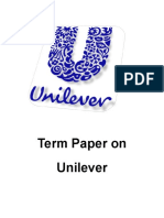 Unilever Term Paper on Production Operations Management