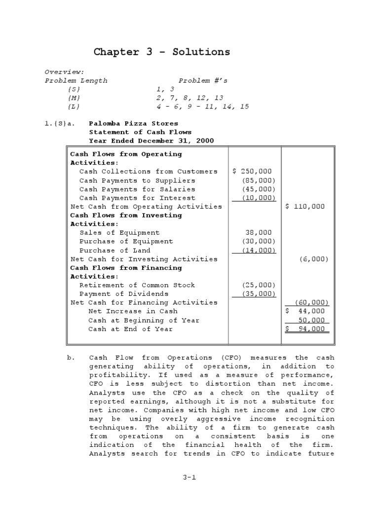 Cash Flow Analysis and Financing Activities | PDF | Cash Flow Statement ...