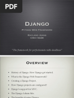 Django: Python Web Framework Rayland Jeans CSCI 5448