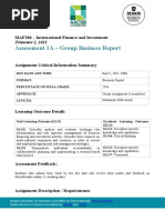 MAF306 Assessment 1 - Group Assignment Part A - T2 - 2021