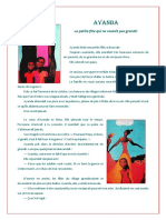 Ayanda La Petite Fille Qui Ne Voulait Pas Grandir A4 Veronique Tadjo Afrique Petite Fille Guerre Carence Paternelle Generosite Courage Vie Mort