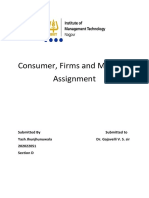 Consumer, Firms and Market Assignment