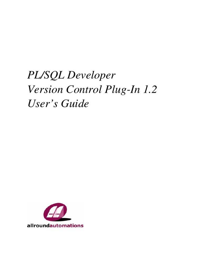 PL/SQL Developer Version Control Plug-In 1.2 User's Guide | PDF ...