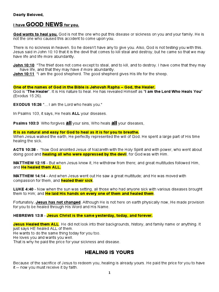 Healing Letters by Nur Bella | PDF | Faith Healing | Jesus