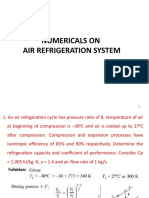 Air Refrigeration Numericals Numericals