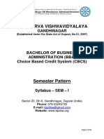 Kadi Sarva Vishwavidyalaya: Semester Pattern