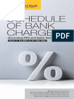Schedule of Bank Charges: (Excluding FED and Sales Tax)
