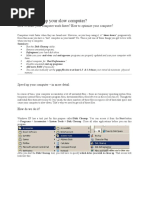 How To Speed Up Your Slow Computer