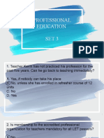 Professional Education Set 2