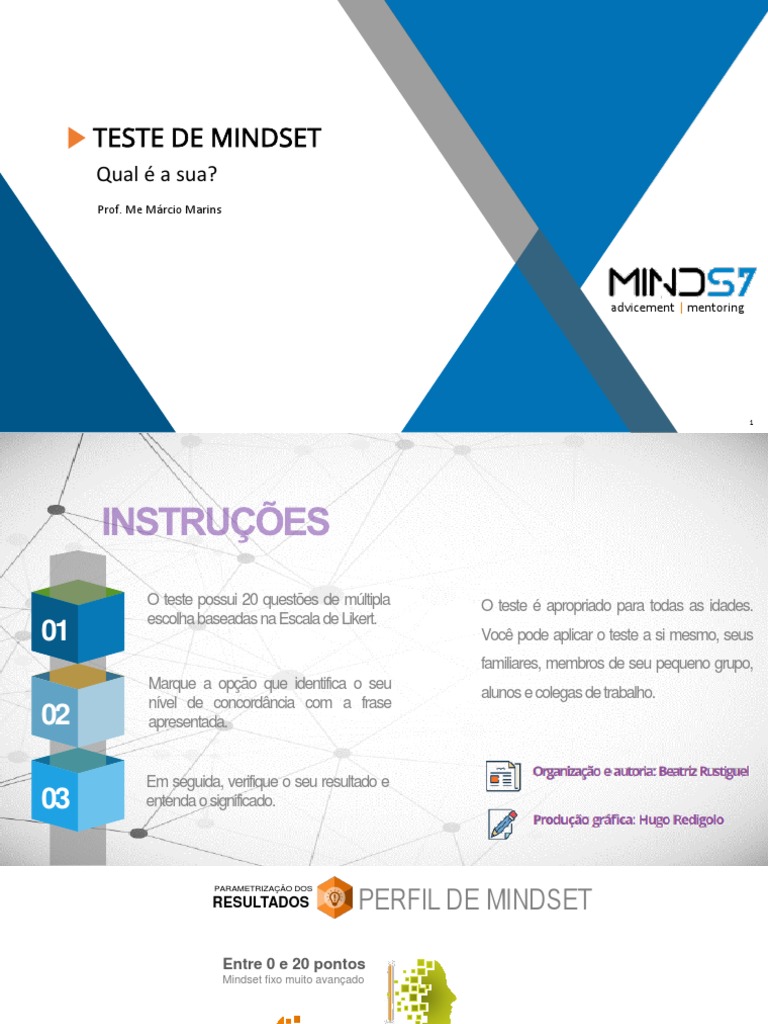 Teste de Mindset: Avaliação e Resultados | PDF | Negócios | Autoajuda