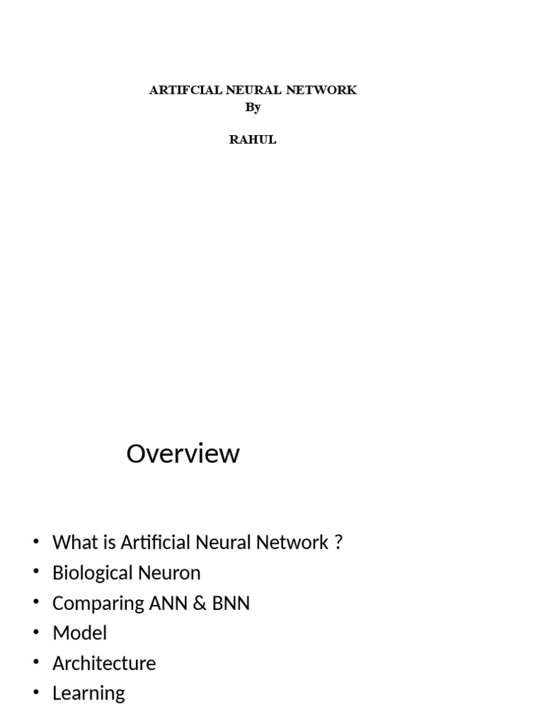 Understanding Artificial Neural Networks | PDF | Neuron | Artificial ...