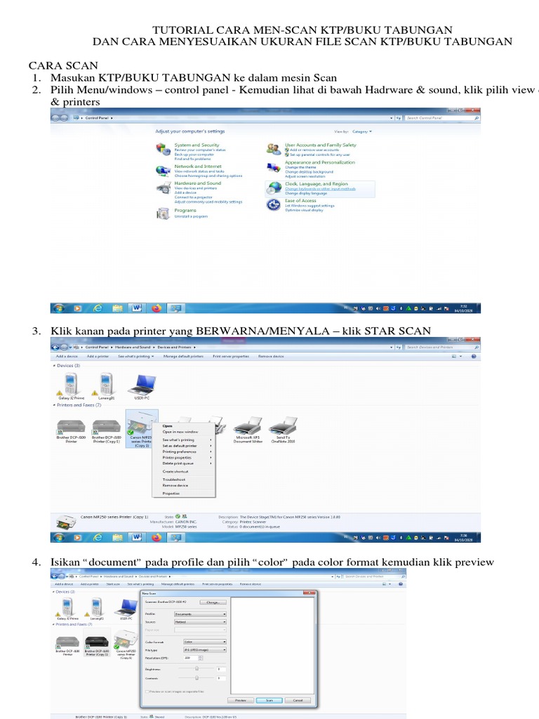 Tutorial Cara Scan & Resize File KTP Buku Tabungan | PDF