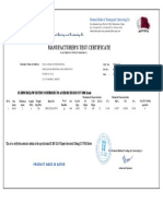 Manufacturer'S Test Certificate: Manufactured and Supplied by National Builtech Trading and Contracting Co