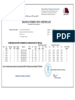 Manufacturer'S Test Certificate: Manufactured and Supplied by National Builtech Trading and Contracting Co