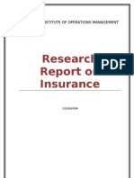 Research Report On Insurance: Symbiosis Institute of Operations Management