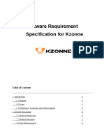 Software Requirement Specification For Kzonne