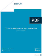 Mini Business Plan: Otse John Agbaji Enterprises