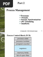 Process Management: Processes Threads Process Synchronization CPU Scheduling Deadlocks