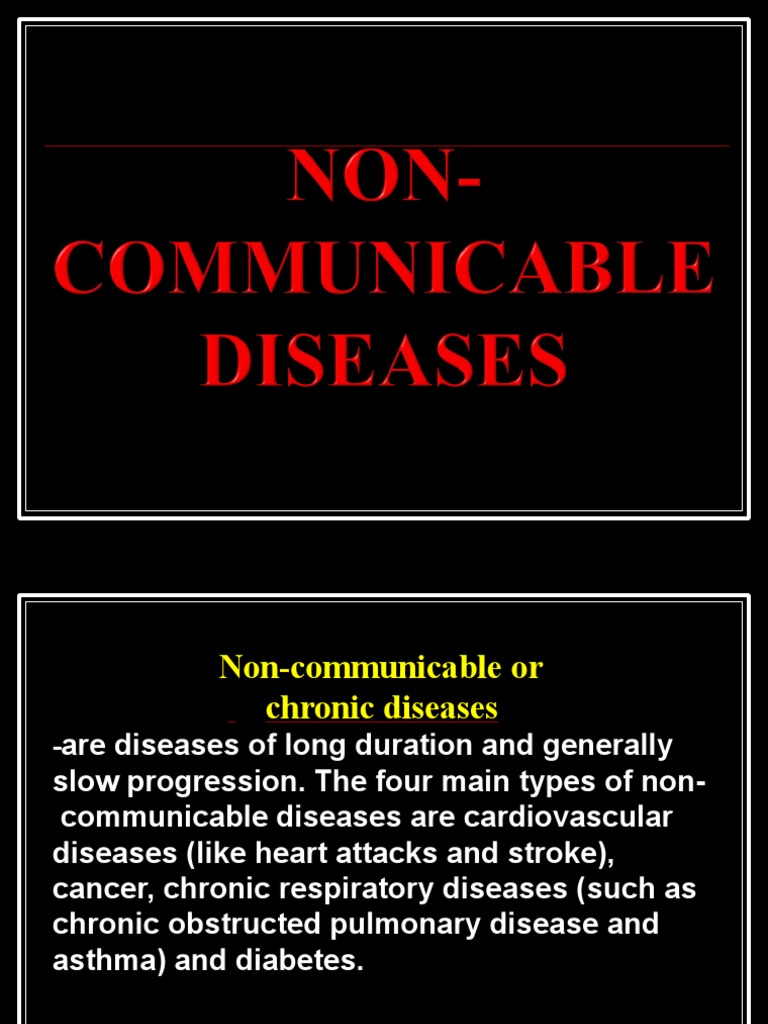 Non Communicable Disease | PDF | Cancer | Non Communicable Disease