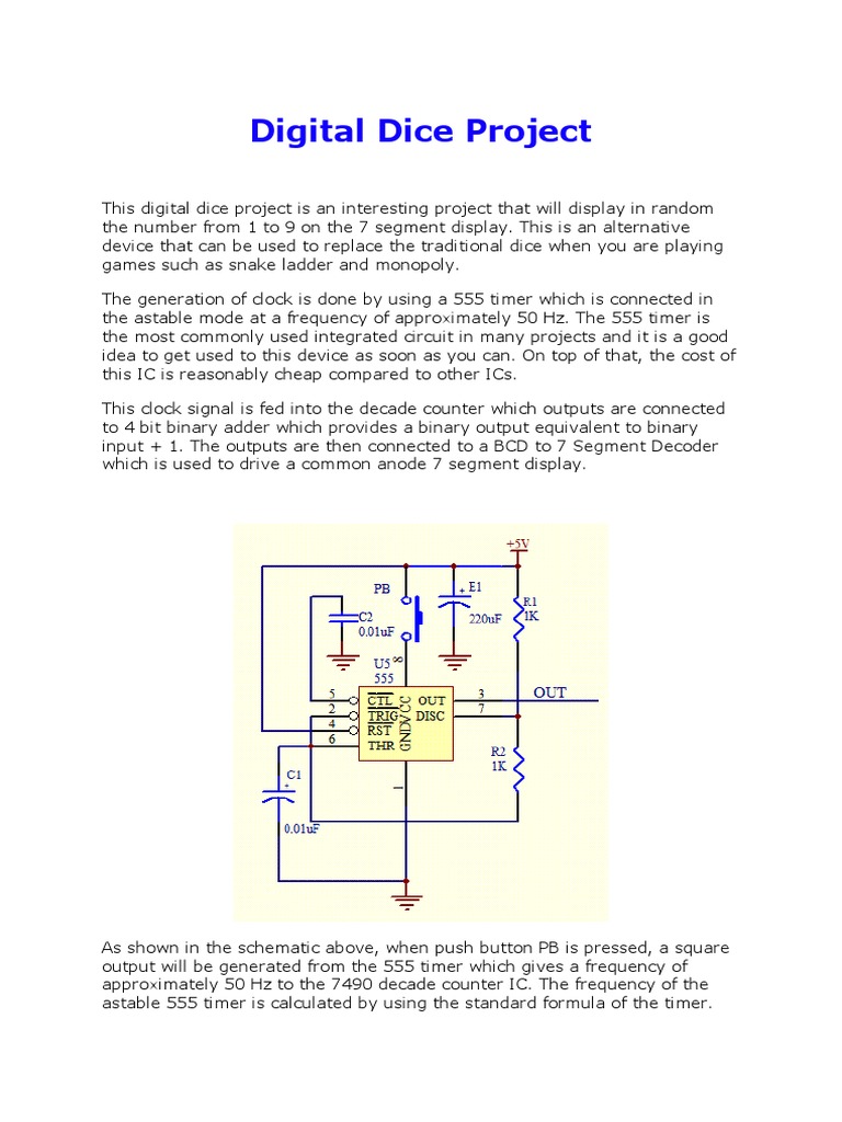 Digital Dice Project PDF