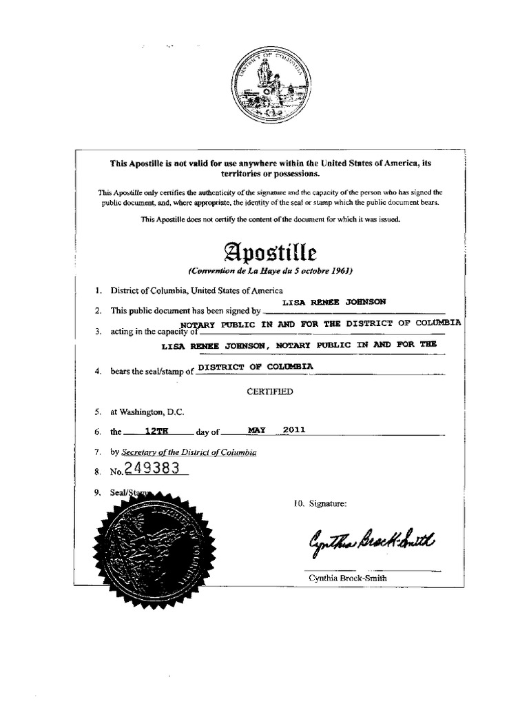 Apostille (DC) PDF