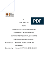 A TERM PAPER ON DIFFERENT TYPES OF SCALES USED IN ENGINEERING DRAWING