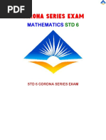 Maths STD 6 Corona Series Exam