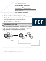 Lesson 1 - Reactions Energy Worksheet