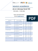 Calendario Académico: Diplomado en Liderazgo Social V20