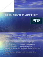 Salient Features of Keats' Poetry
