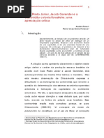Caio Prado Júnior, Jacob Gorender e a Escravidão Colonial Brasileira: Uma Apreciação Crítica